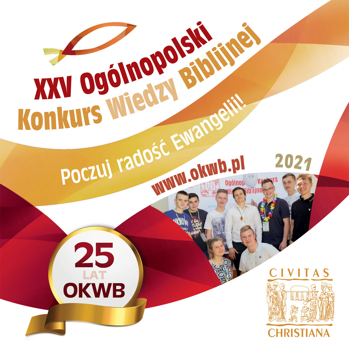 Baner 25 ogólnopolskiego konkursu wiedzy biblijnej